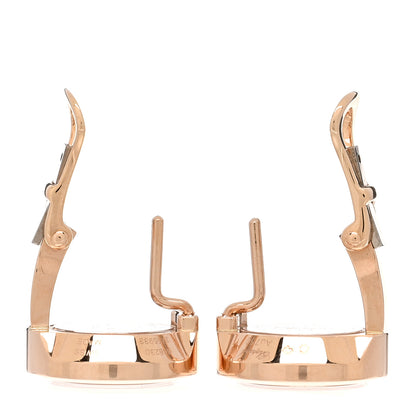 Chopard 18K Rose White Gold Diamond Happy Spirit Earrings 3 of 5