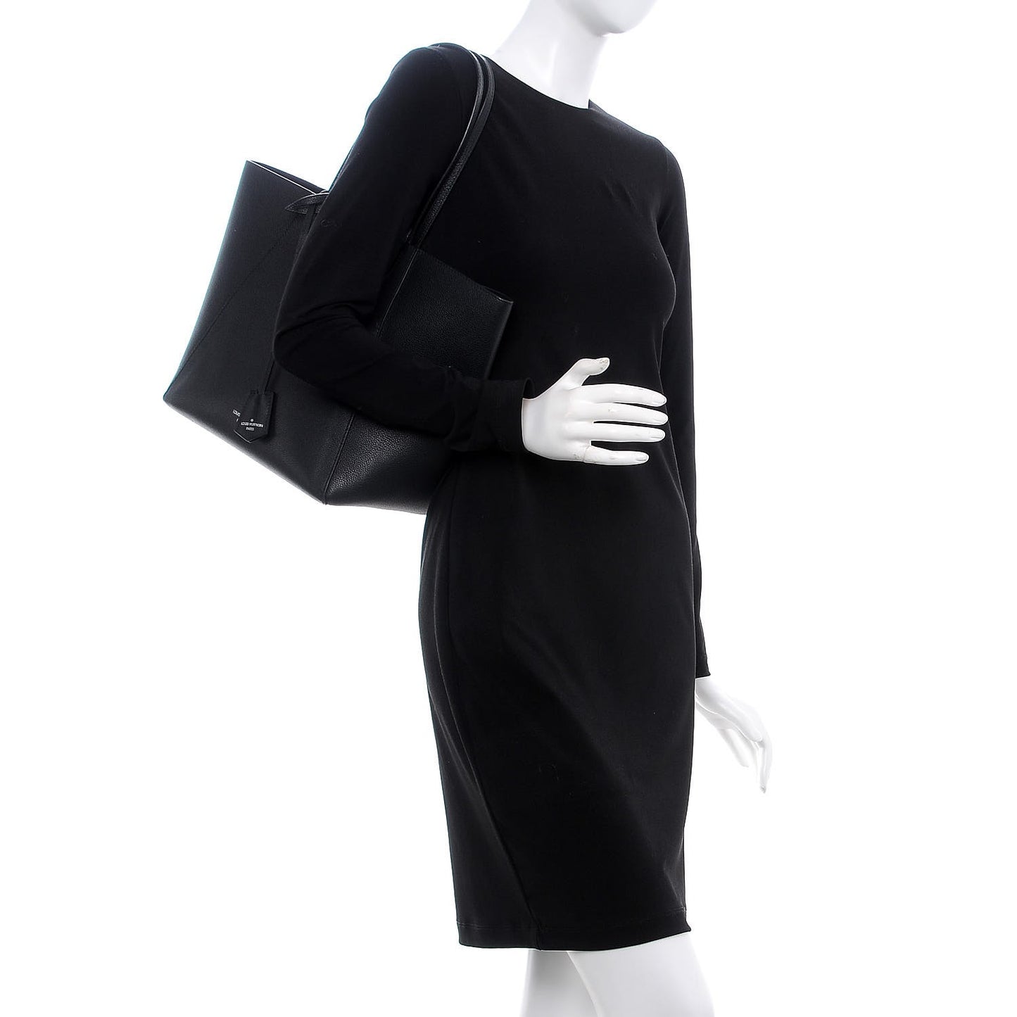Calfskin Lockme Cabas Black