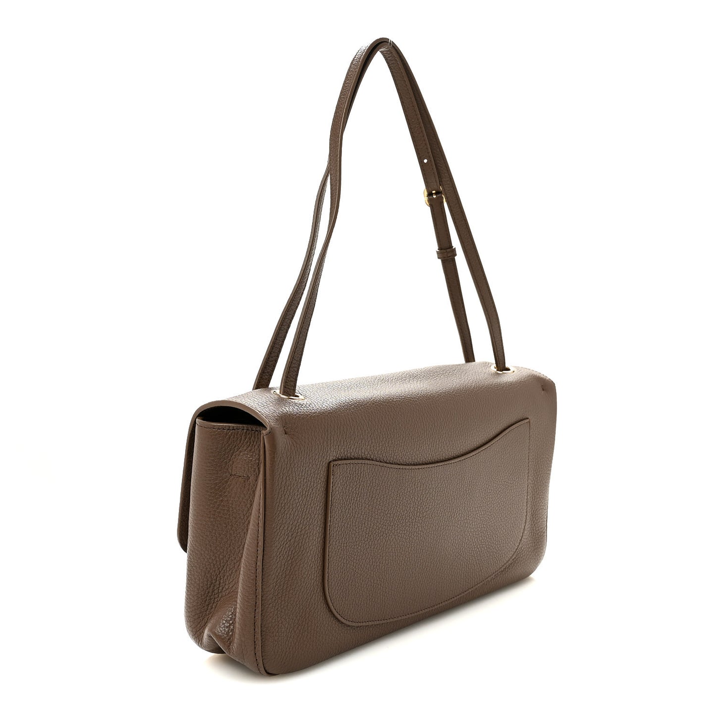 Grained Calfskin Small Souplissimo Maxi Flap Light Brown