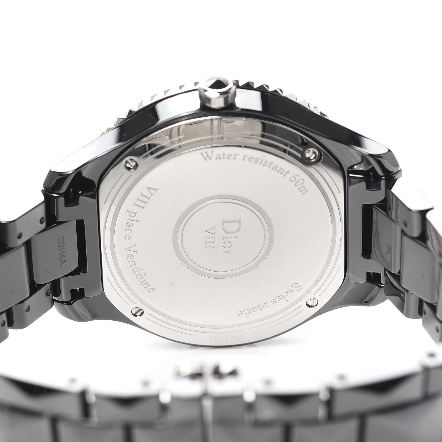 Christian Dior Stainless Steel Ceramic Diamond 38mm Dior VIII Quartz Watch Black 4 of 6