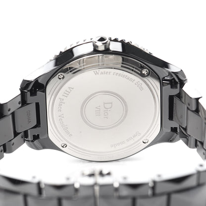 Christian Dior Stainless Steel Ceramic Diamond 38mm Dior VIII Quartz Watch Black 4 of 6