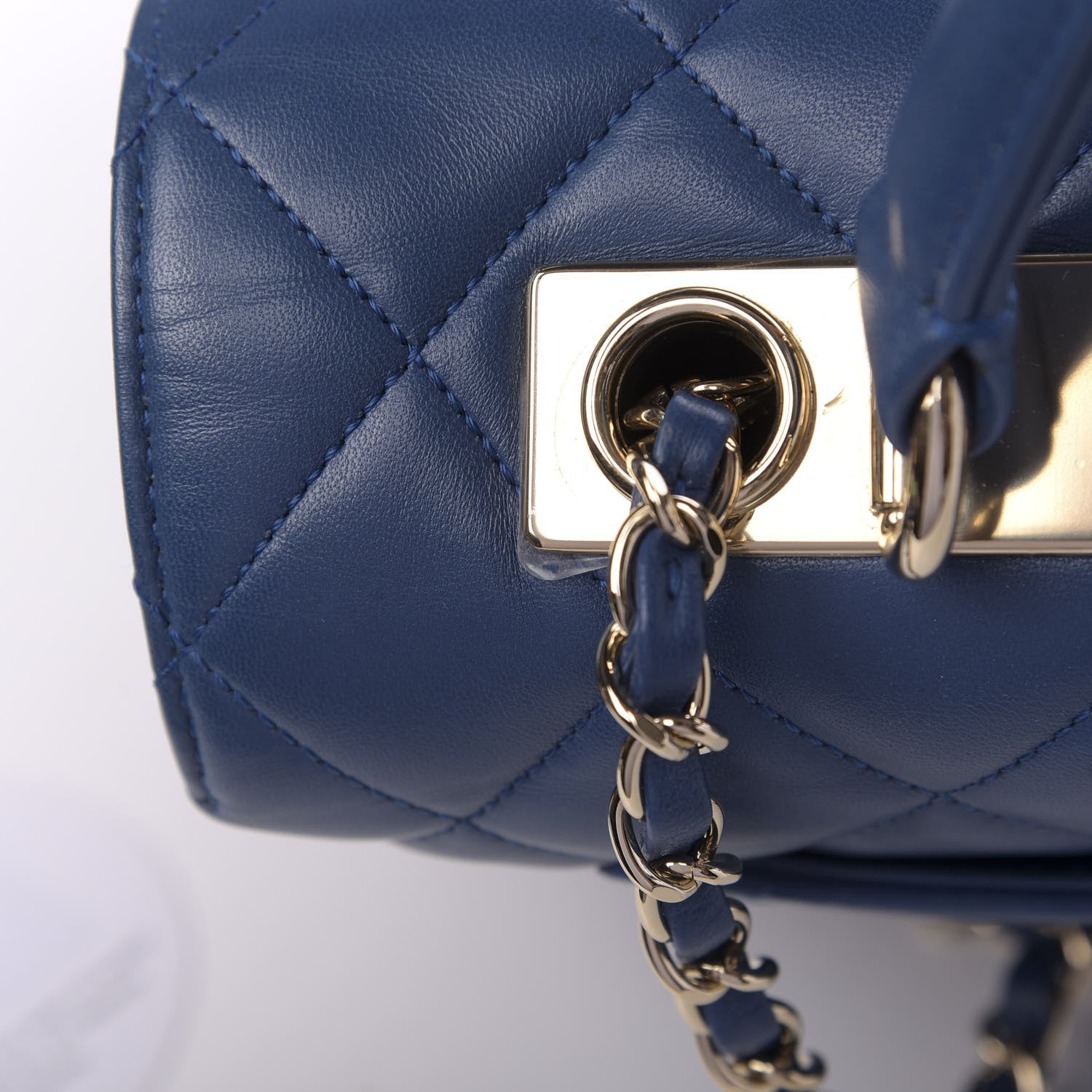 Chanel Lambskin Quilted Medium Trendy CC Flap Dual Handle Bag Blue 10 of 11