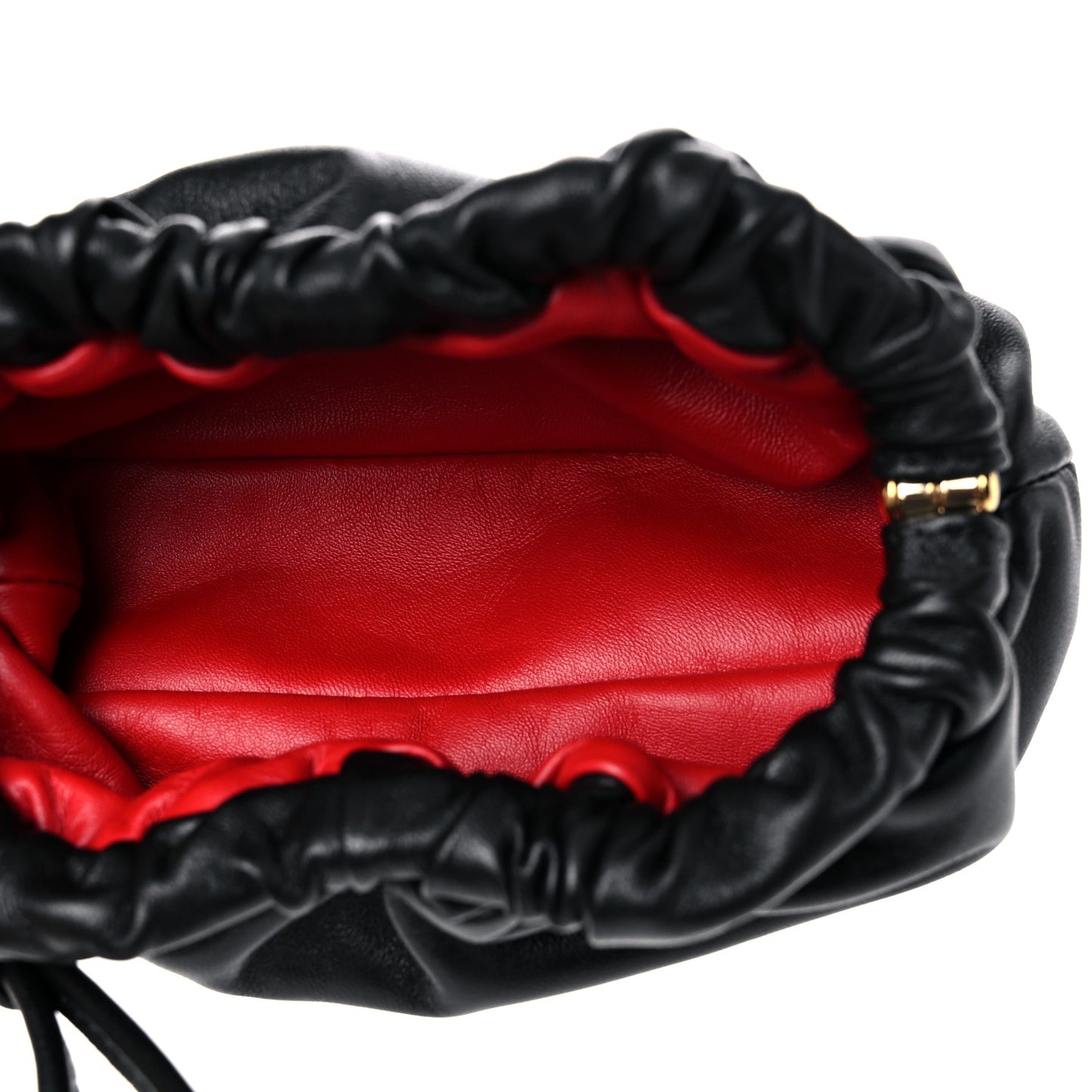 Lambskin Mini Cloud Wristlet Black Flamma