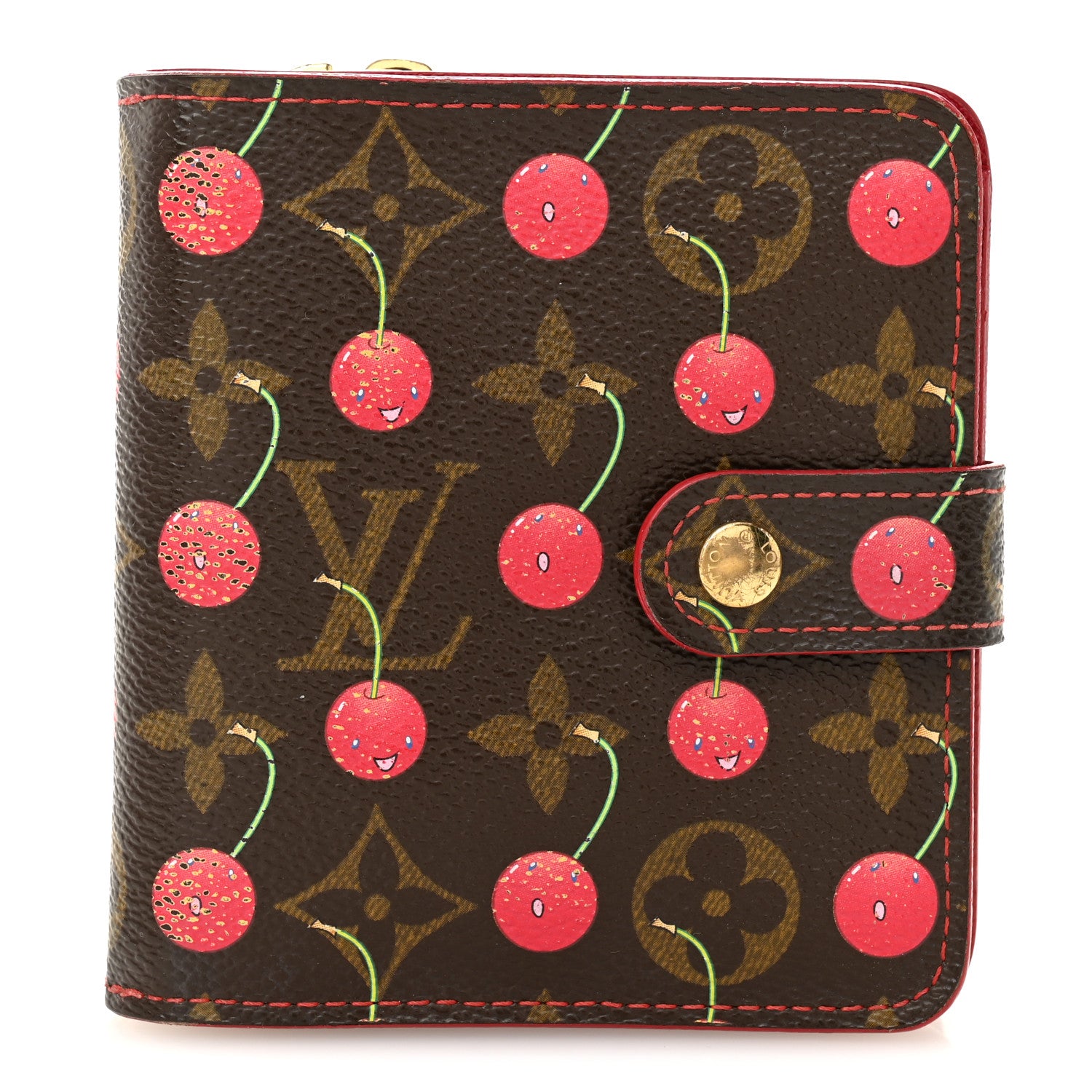 Louis Vuitton Monogram Cerises Compact Zippe Wallet 1 of 10