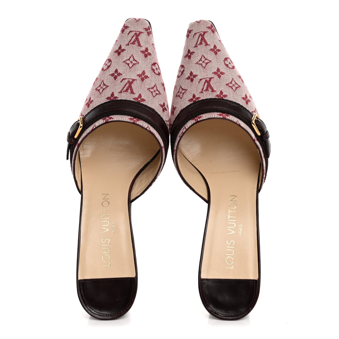 Monogram Mini Lin Mules 36 Cherry