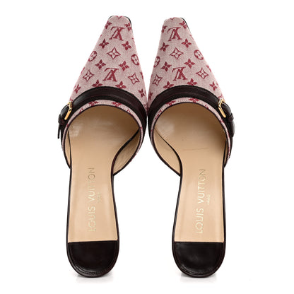 Louis Vuitton Monogram Mini Lin Mules 36 Cherry 2 of 10