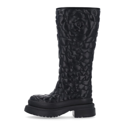 Valentino Garavani Rubber Atelier 03 Rose Edition 30/50mm Tall Rainboots 35 Black 1 of 10