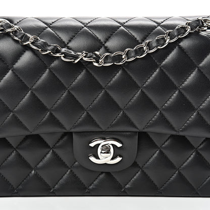 Chanel Lambskin Quilted Medium Double Flap Black 7 of 13