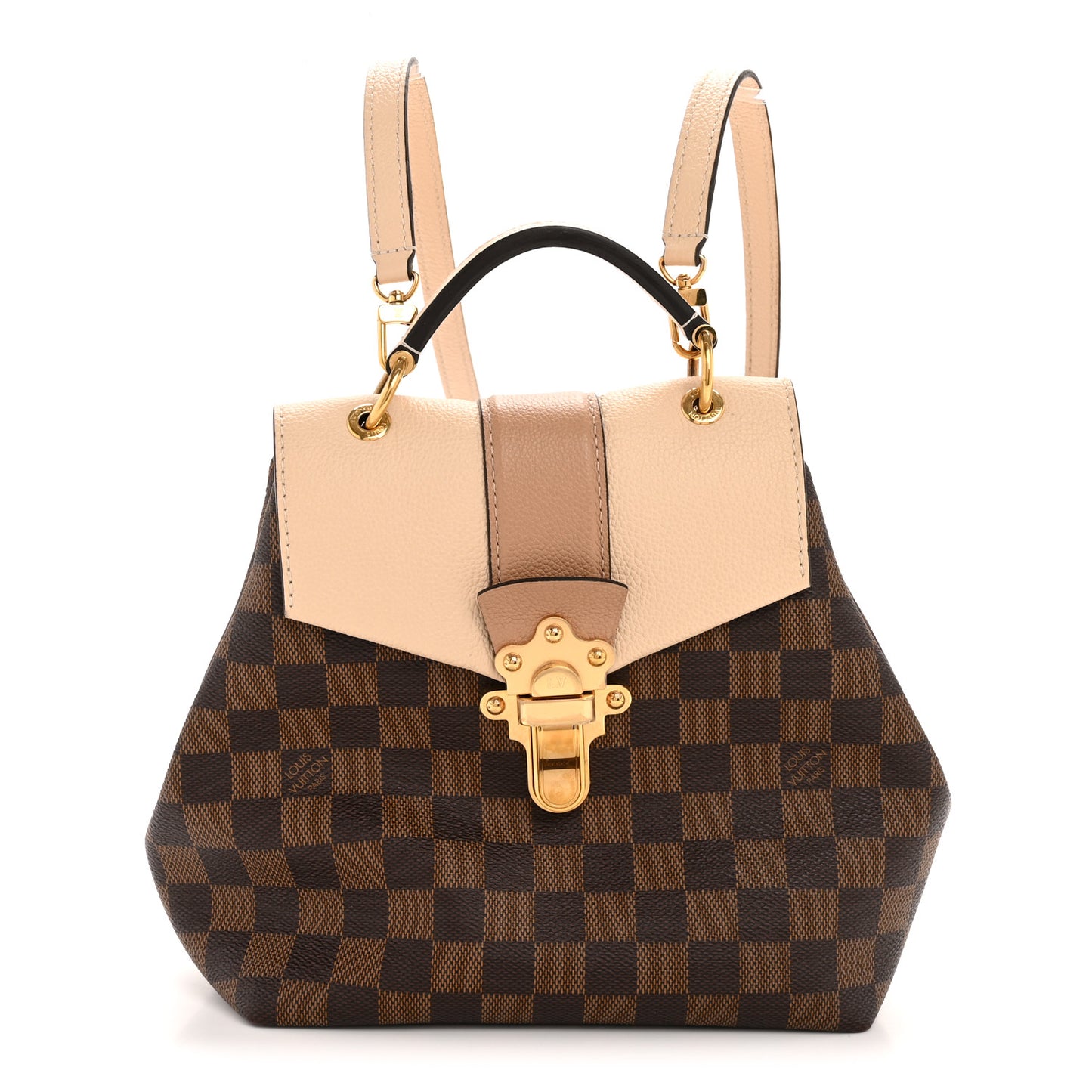 Damier Ebene Clapton Backpack Creme