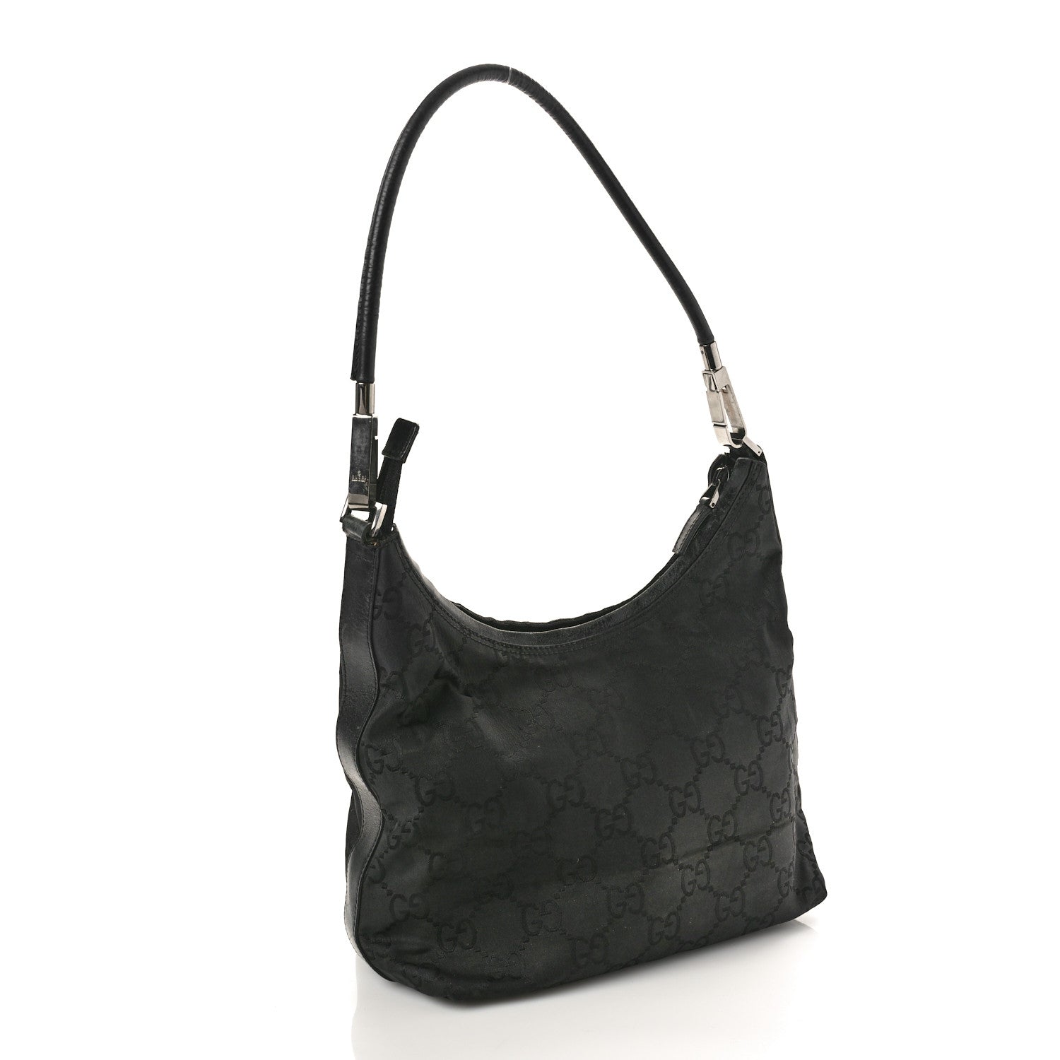 Gucci Monogram GG Clasp Hobo Black 3 of 14