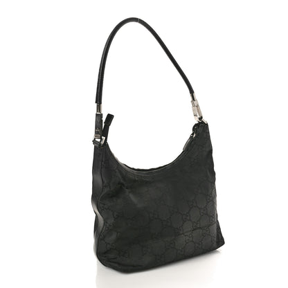 Gucci Monogram GG Clasp Hobo Black 3 of 14