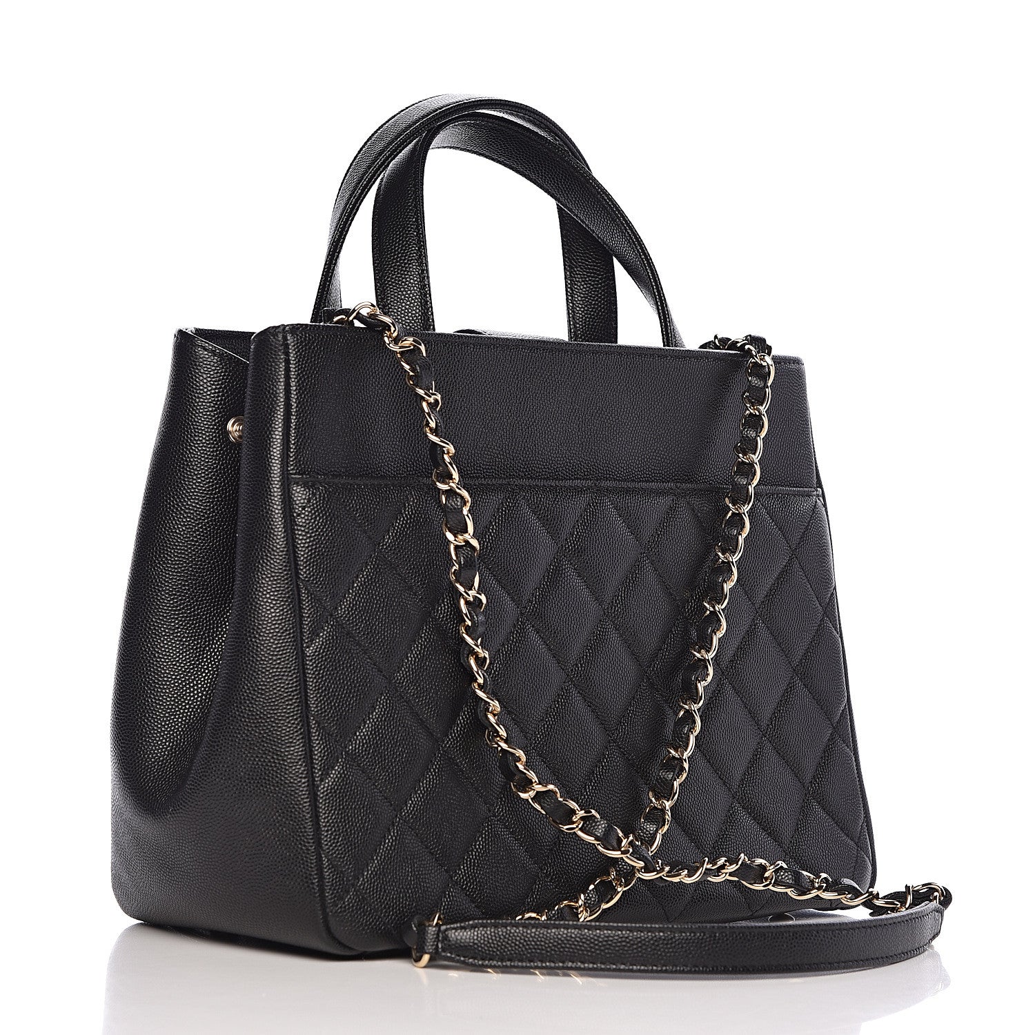 Chanel Caviar Quilted Small Business Affinity Shopping Bag Black 3 of 11