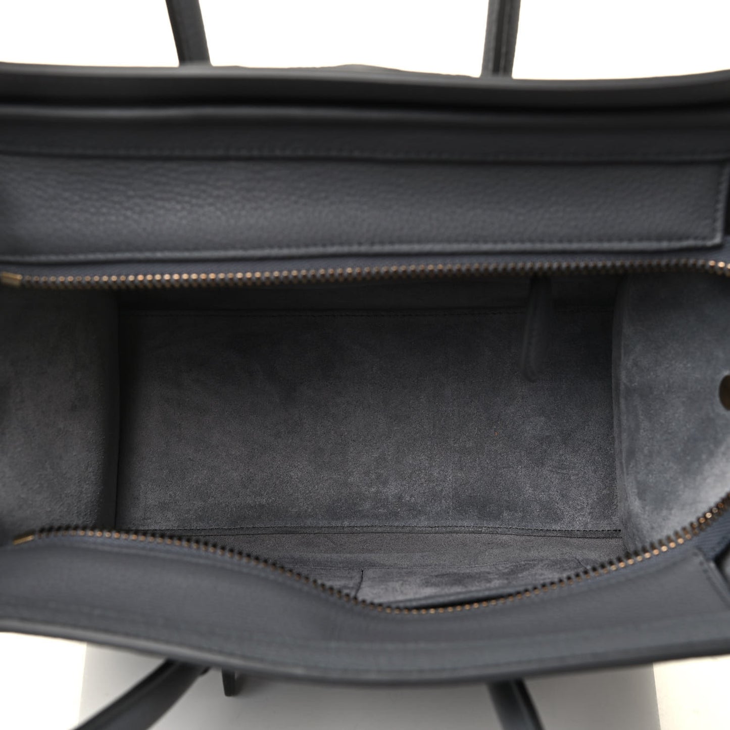 Baby Drummed Calfskin Micro Luggage Kohl