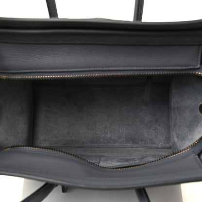 Celine Baby Drummed Calfskin Micro Luggage Kohl 8 of 9