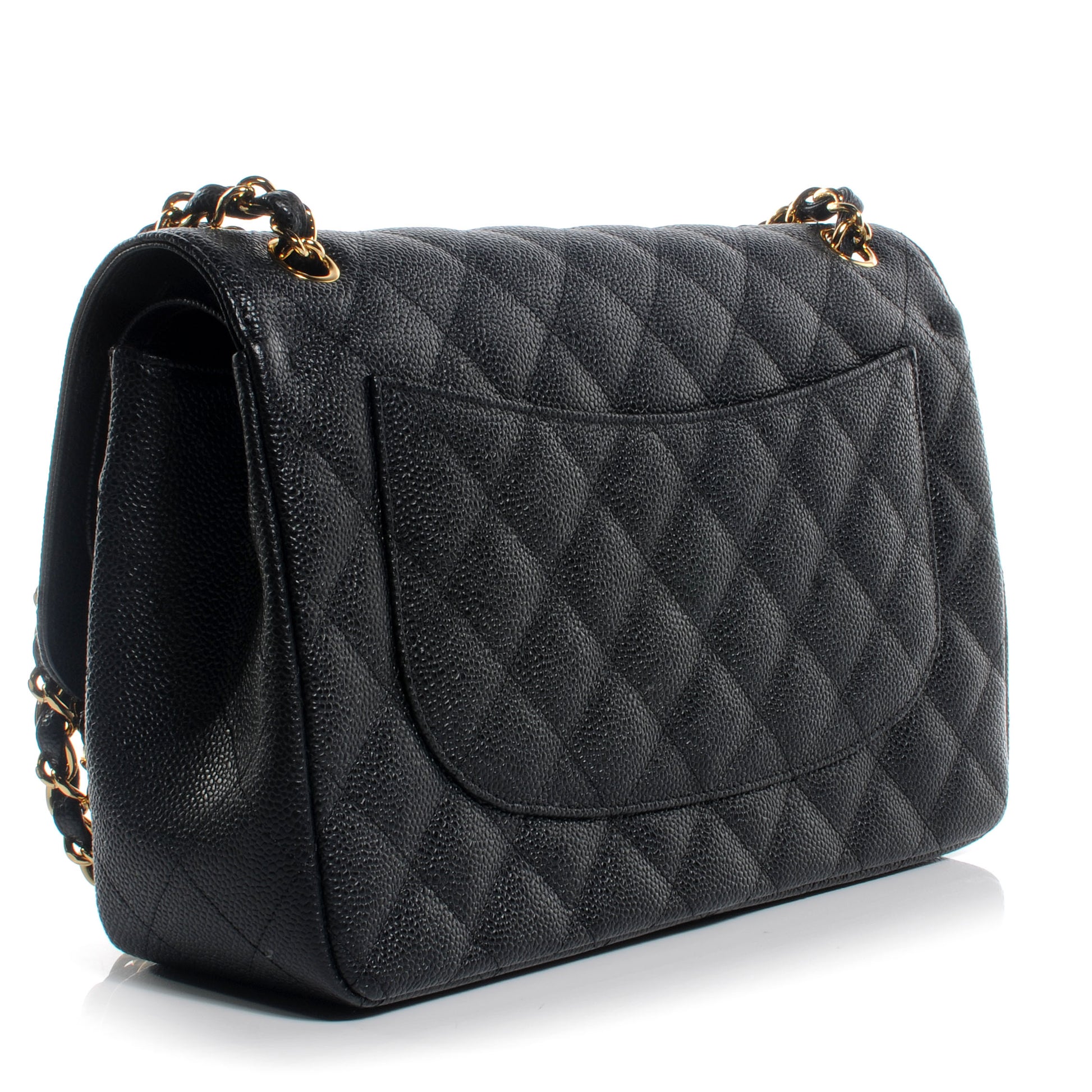 Chanel Caviar Quilted Jumbo Double Flap Black 3 of 8
