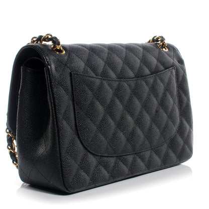 Chanel Caviar Quilted Jumbo Double Flap Black 3 of 8