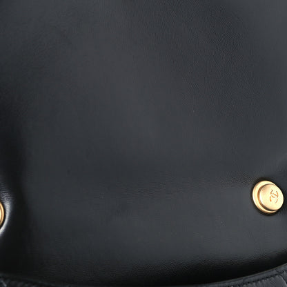 Chanel Lambskin Quilted Small Lacquered Chain Flap Black 11 of 12