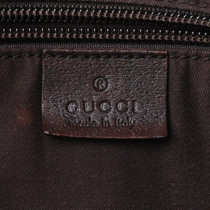 Gucci GG Monogram Medium Web Handle Bucket Tote Dark Brown 6 of 11