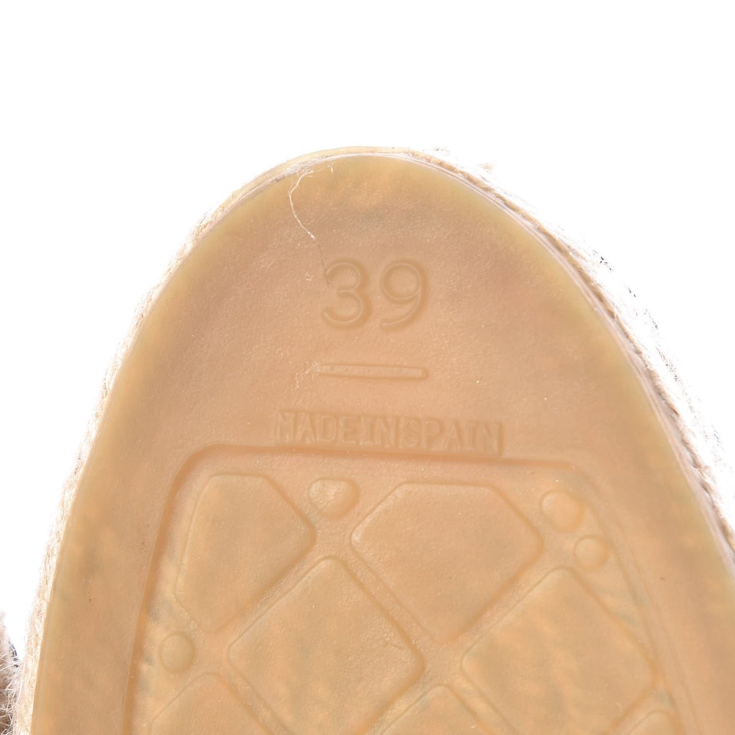 Iridescent Goatskin Patent CC Espadrille Mules 39 Black