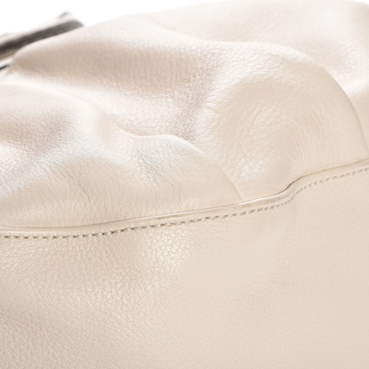 Pebbled Calfskin Medium Icon Bit Shoulder Bag Ivory
