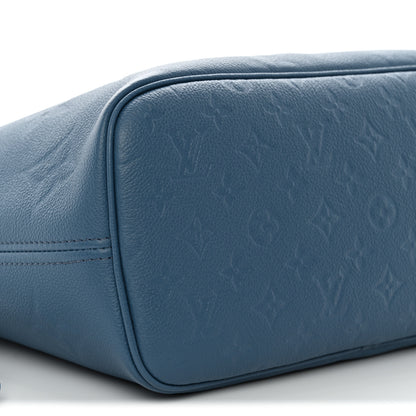 Louis Vuitton Empreinte Monogram Giant Neverfull MM Blue Jean 8 of 9