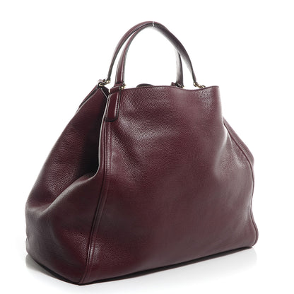 Gucci Pebbled Calfskin Large Soho Shoulder Bag Bordeaux 2 of 6