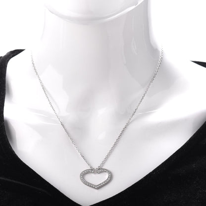 Cartier 18K White Gold Diamond Large Hearts and Symbols Pendant Necklace 2 of 4