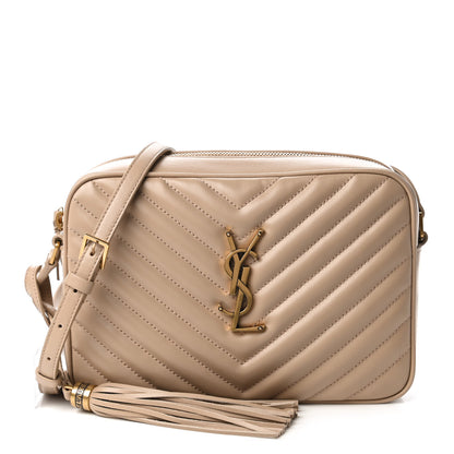 Saint Laurent Calfskin Matelasse Monogram Lou Camera Bag Dark Latte 1 of 10