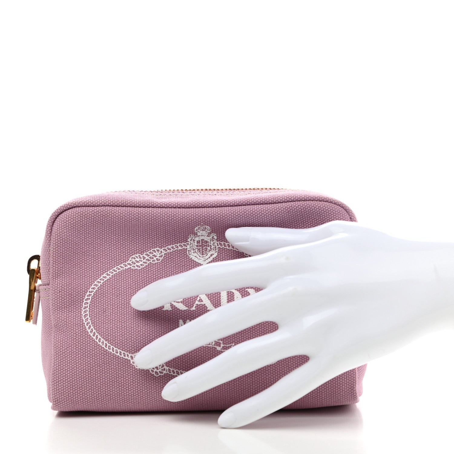 PRADA 　カナパ　ALABASTRO Prada Canvas Canapa Logo Pouch Alabastro 1036161 – FASHIONPHILE