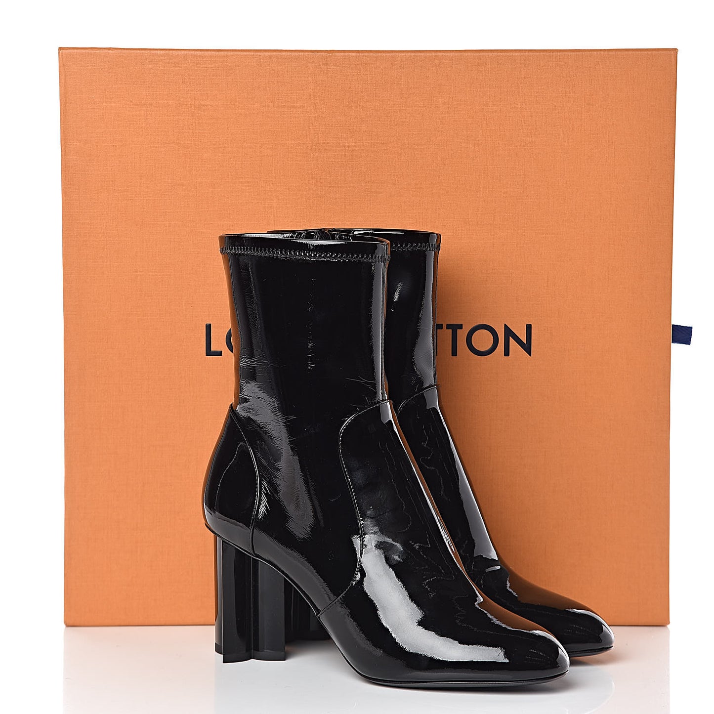 Patent Silhouette Ankle Boots 37.5 Black