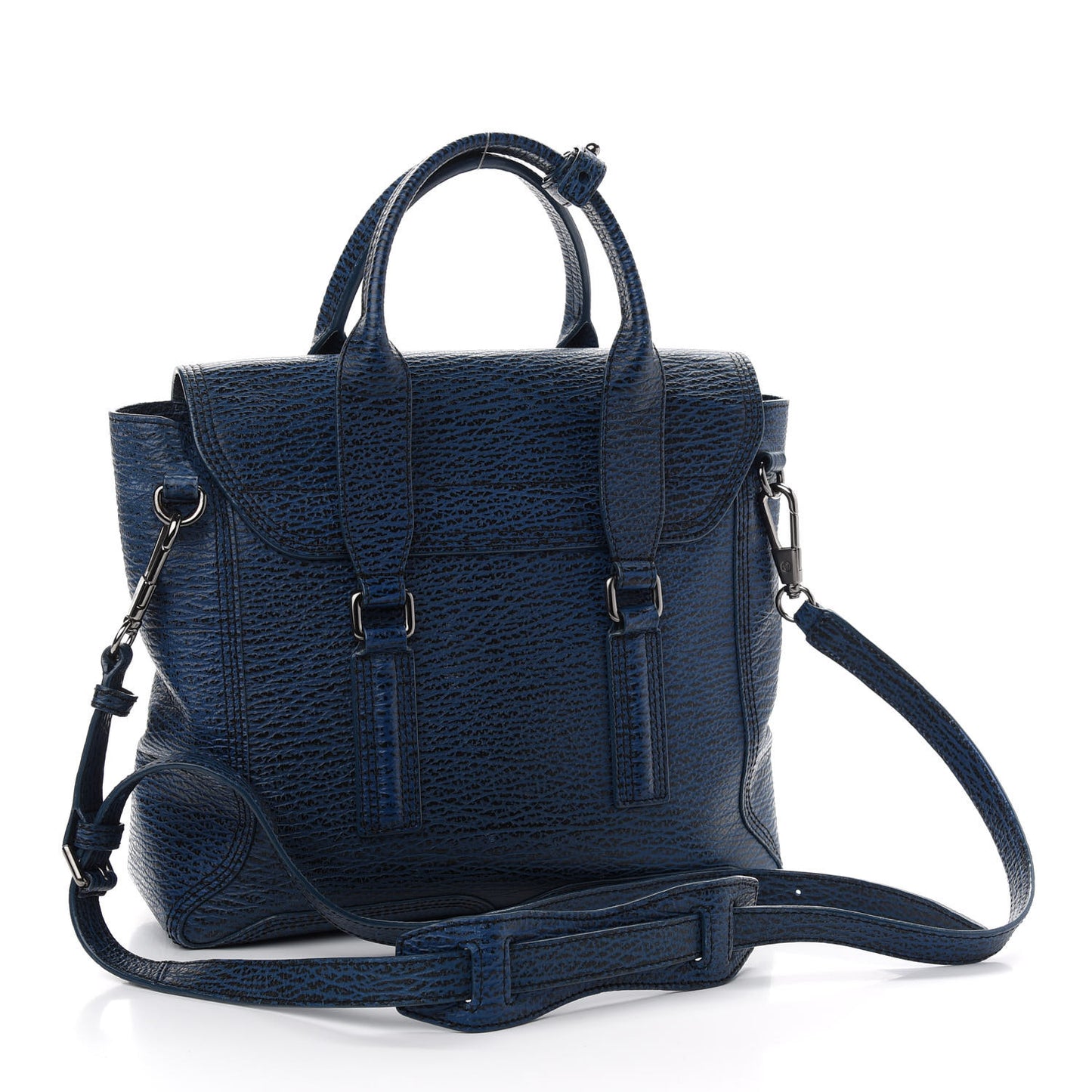 Textured Calfskin Medium Pashli Satchel Lapis
