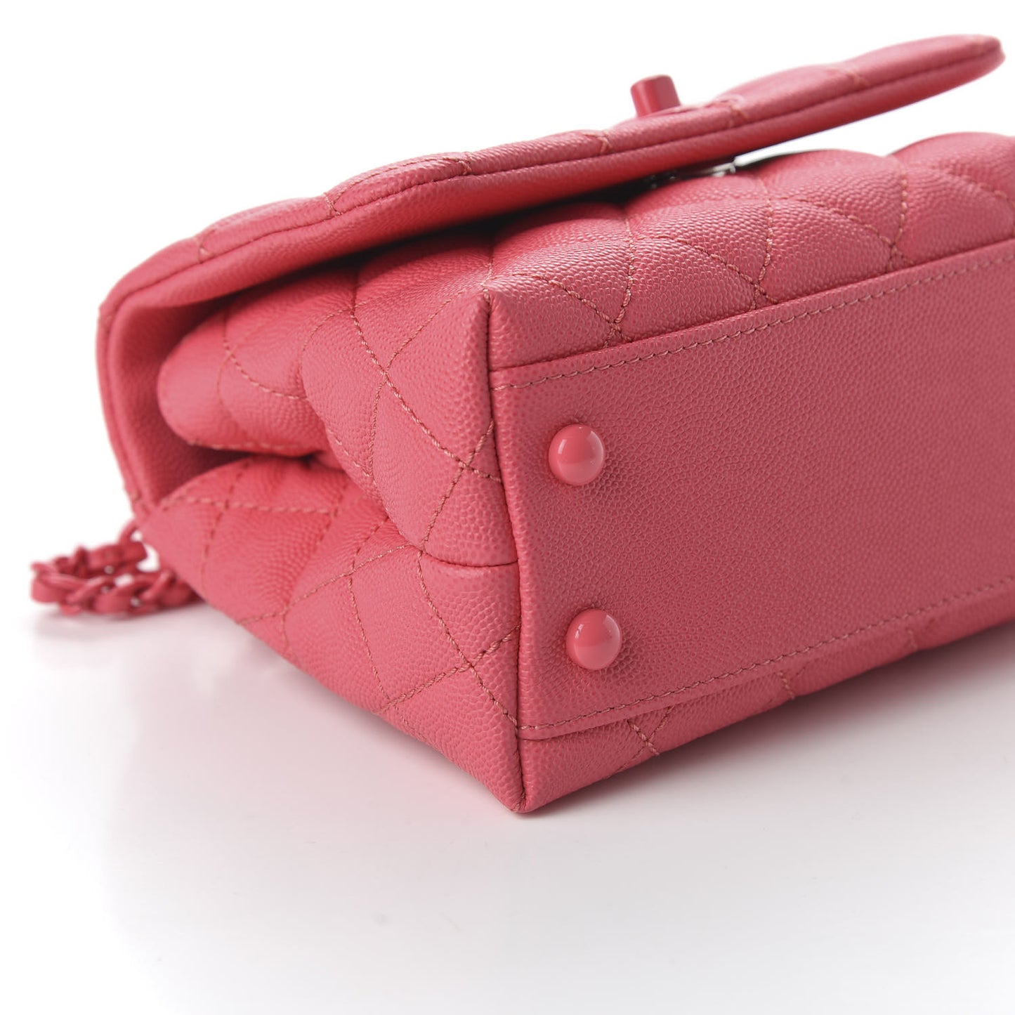 Caviar Quilted Incognito Extra Mini Coco Handle Flap Pink