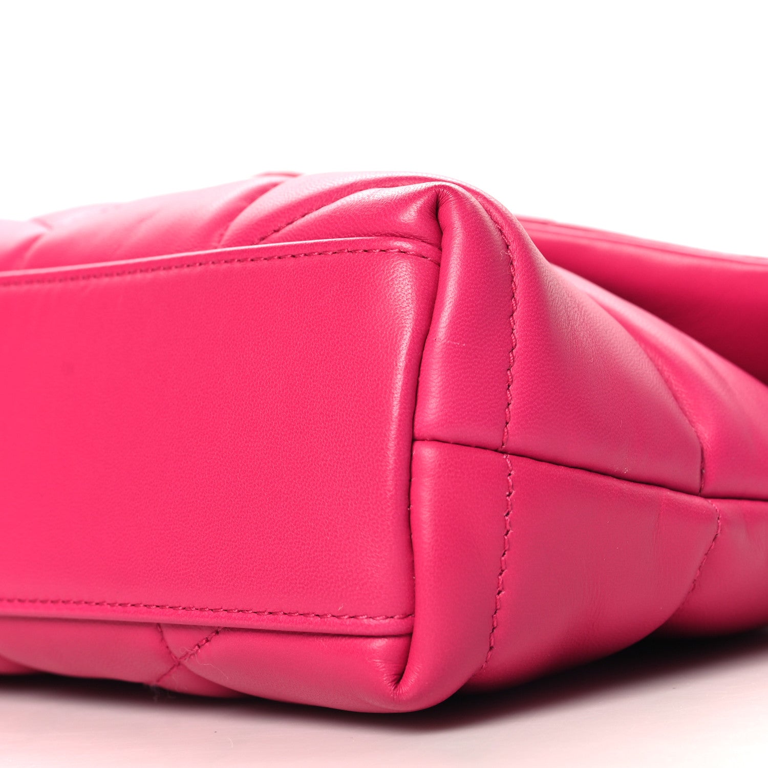 Saint Laurent Lambskin Quilted Toy Loulou Puffer Monogram Chain Satchel Bubblegum 11 of 12