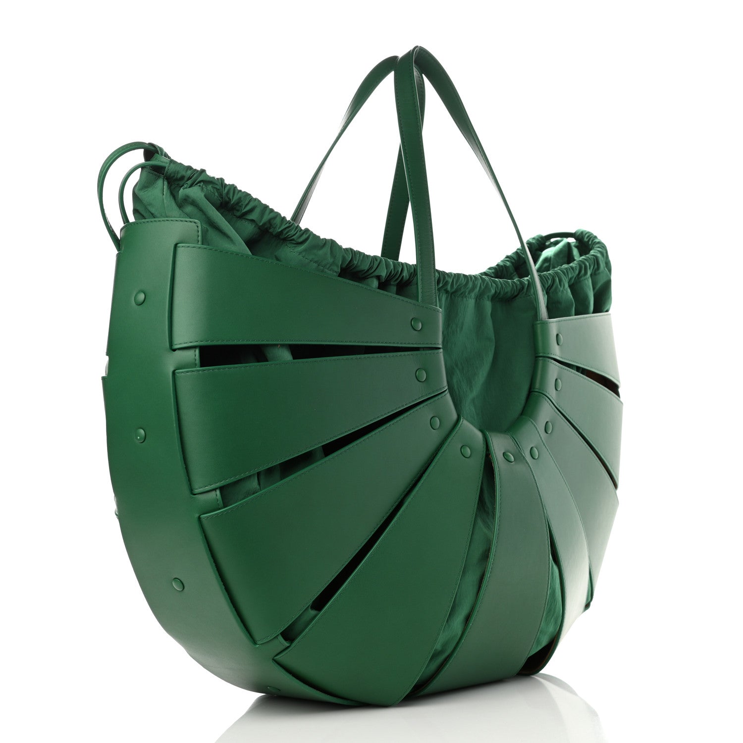 Bottega Veneta French Calfskin Large Shell Bag Racing Green 3 of 10