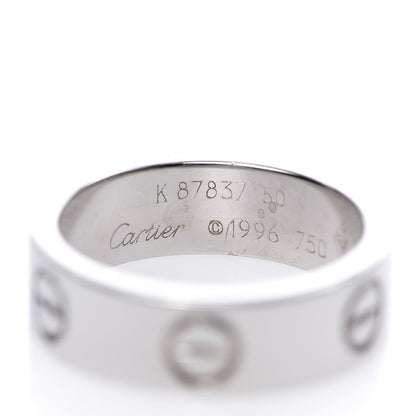 Cartier 18K White Gold 5.5mm LOVE Ring 50 5.25 4 of 4