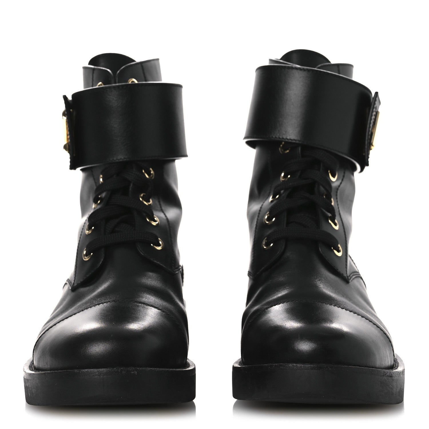Louis Vuitton Calfskin Wonderland Ranger Boots 37.5 Black 3 of 11