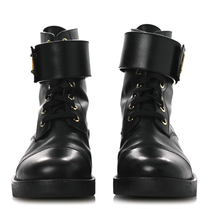 Louis Vuitton Calfskin Wonderland Ranger Boots 37.5 Black 3 of 11