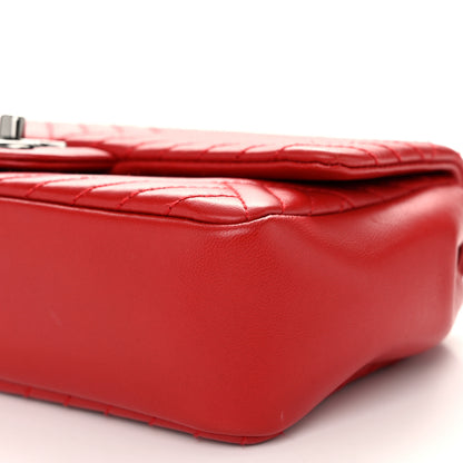Chanel Lambskin Small CC Crossing Flap Red 10 of 12