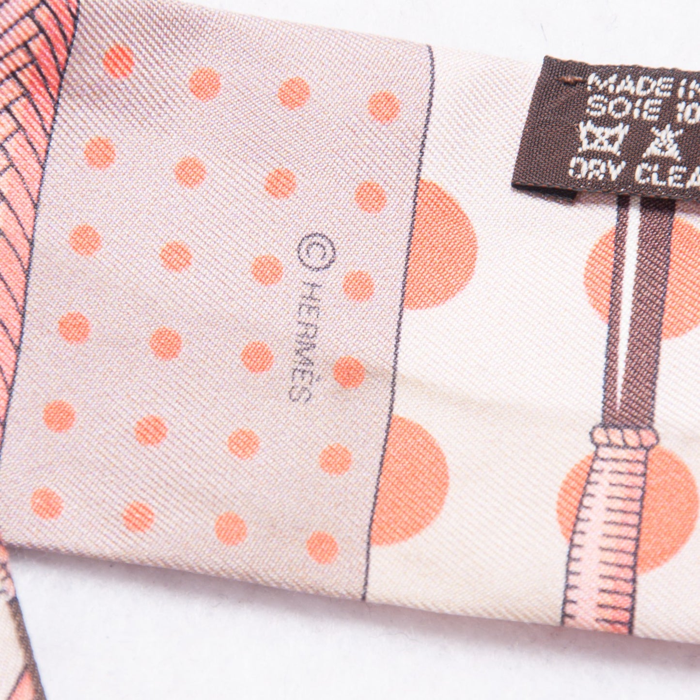 Silk Clic Clac a Pois Twilly Rose Nacre Marron Corail