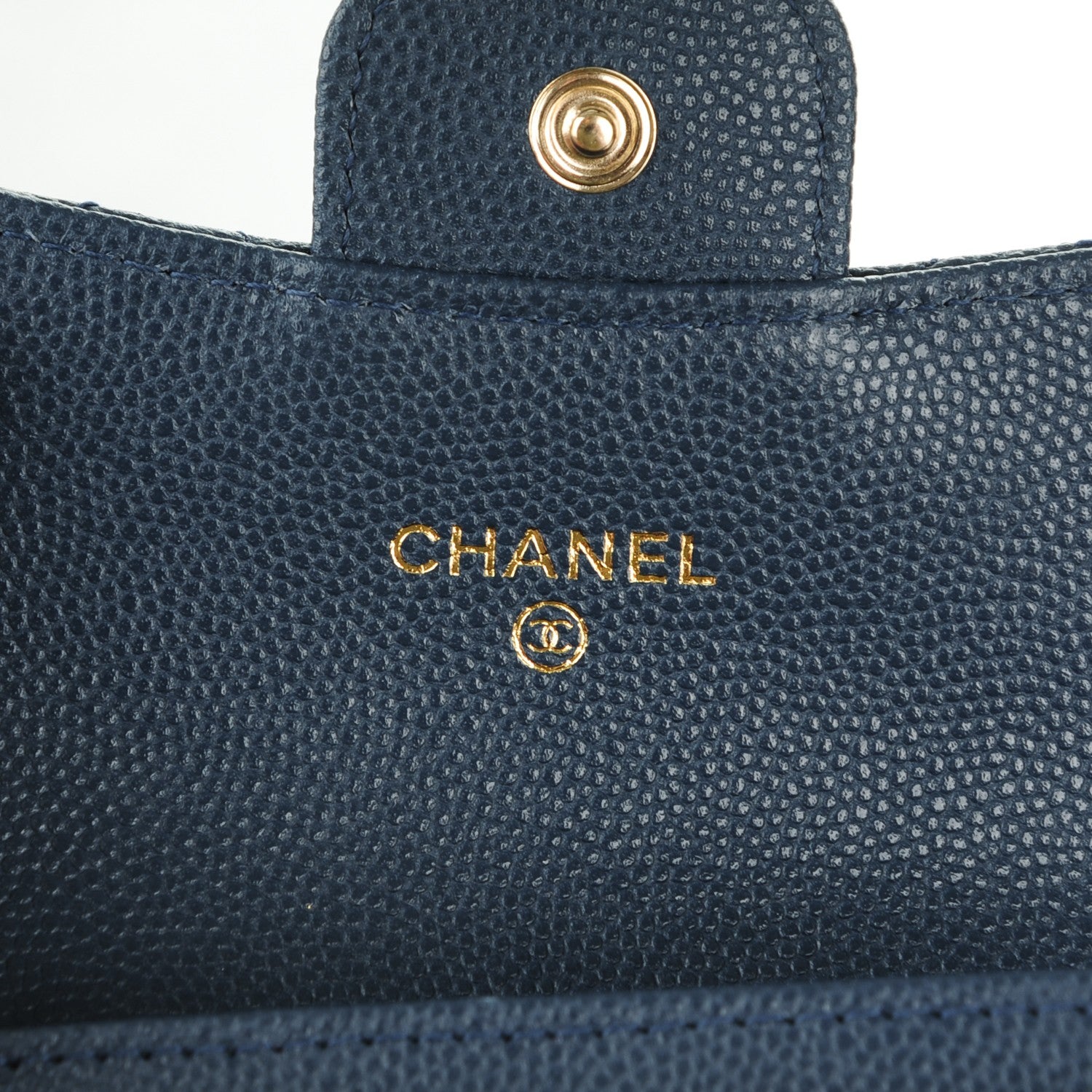 Chanel Caviar Quilted Card Holder Dark Blue 6 of 8
