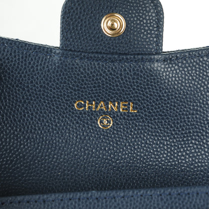 Chanel Caviar Quilted Card Holder Dark Blue 6 of 8