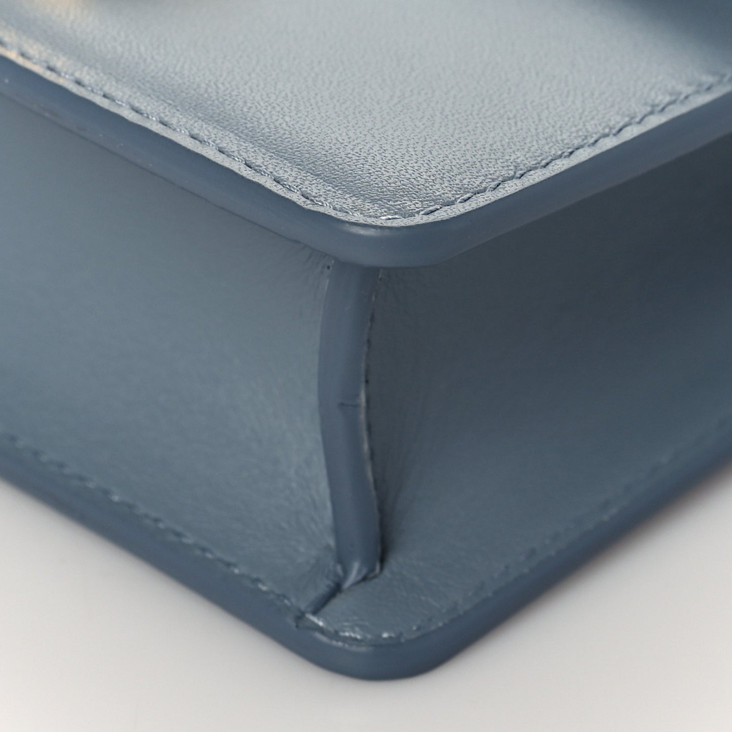 Smooth Calfskin Micro 30 Montaigne Flap Bag Blue Gray