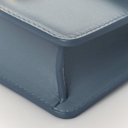 Christian Dior Smooth Calfskin Micro 30 Montaigne Flap Bag Blue Gray 9 of 10