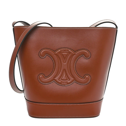 Celine Smooth Calfskin Small Cuir Triomphe Bucket Bag Tan 1 of 10