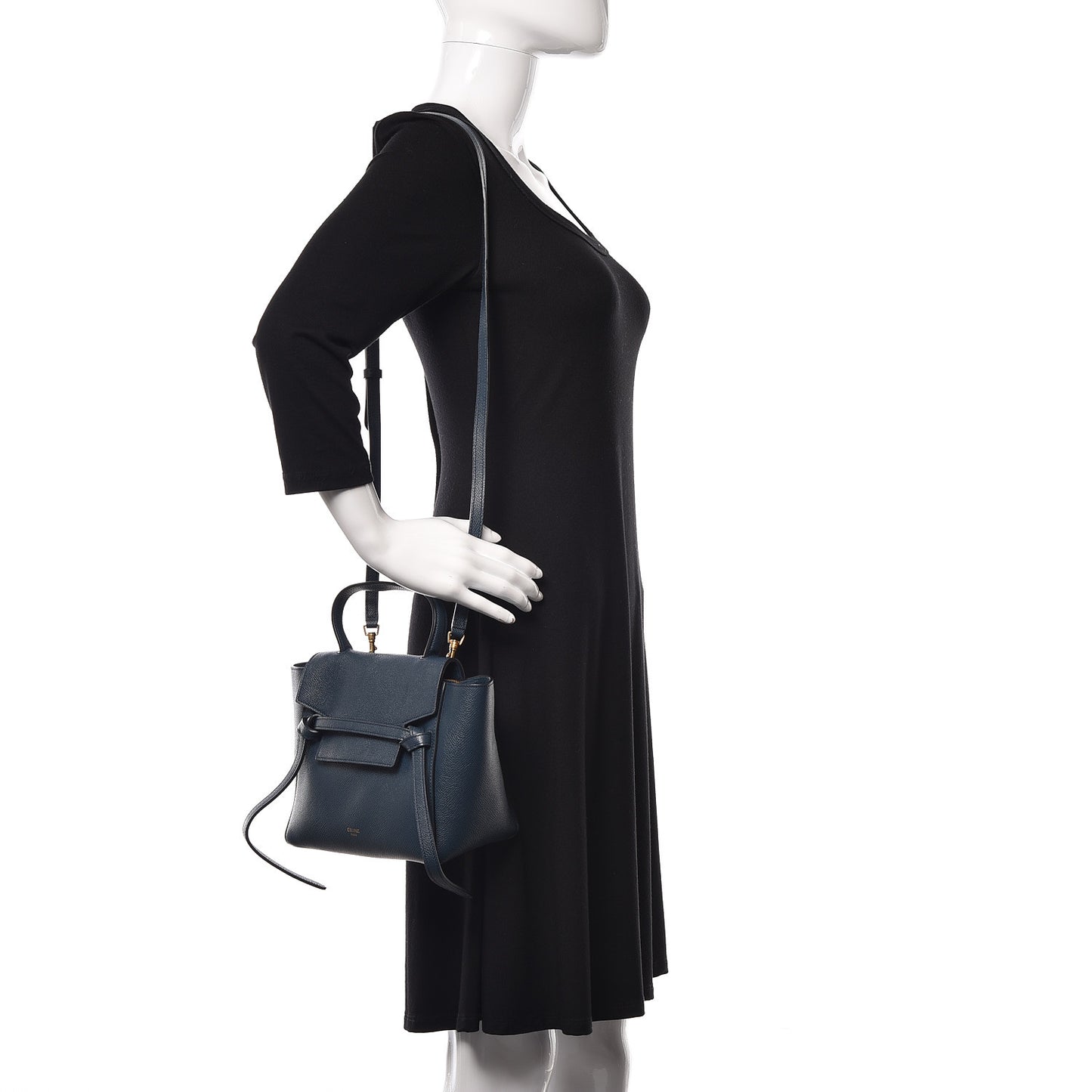 Grained Calfskin Nano Belt Bag Slate