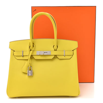 Hermes Epsom Birkin 30 Jaune Poussin Lime 13 of 13