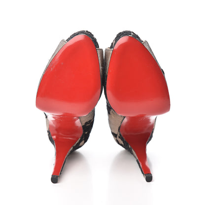 Christian Louboutin Satin Lace Hyper Prive 120 Pumps 38 Black 5 of 7