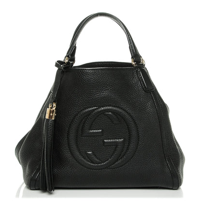 Gucci Pebbled Calfskin Small Soho Shoulder Bag Black 1 of 6