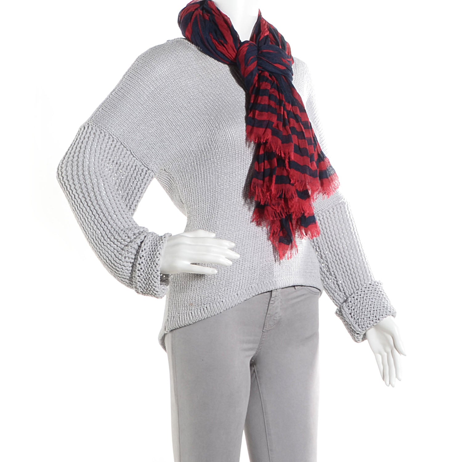 Louis Vuitton Cashmere Silk Karakoram Stole Marine Rouge 2 of 6