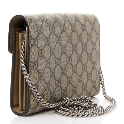 Gucci GG Supreme Monogram Mini Dionysus Chain Wallet Beige Taupe 3 of 14